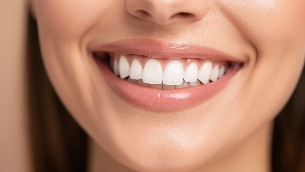 치아 미백을 한 아름다운 미소